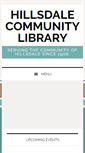 Mobile Screenshot of hillsdale-library.org