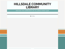 Tablet Screenshot of hillsdale-library.org
